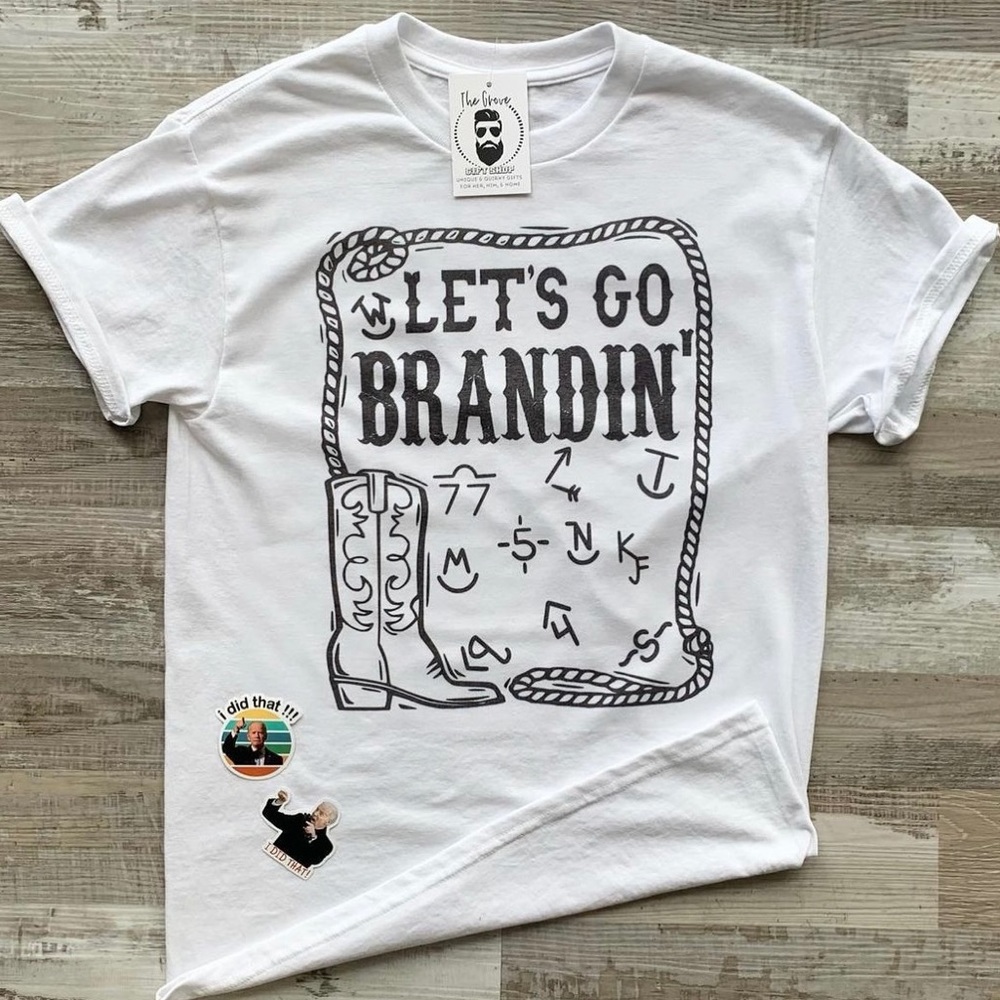 Let’s Go Brandon Let’s Go Brandin Ranch Western Branded tee T Shirt
